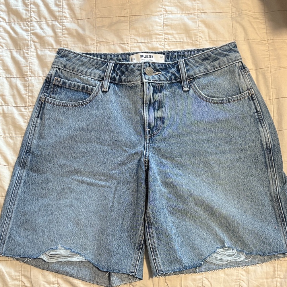 Hollister Women's Light Blue Jean Shorts